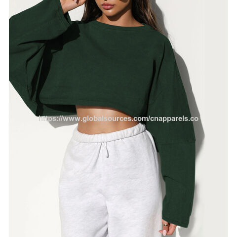 Camisetas Deportivas Cortas de Manga Larga Sueltas para Mujer - Pulóver Informal