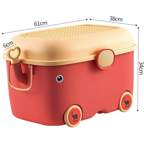 Children's Toy Storage Box Clothes Building Blocks With Pulley Cute ...