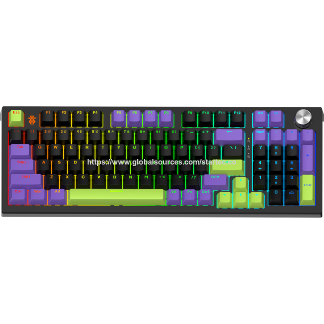 Factory Directly Sell Private Mechanical Keyboard Rainbow RGB Rotary Knob Ergonomic Partial Gasket Gaming Keyboard for PC LAPTOP for sale at factory direct price