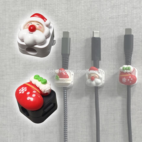 Conception de noël Santa Sock Hat Bureau Mur En Plastique Câble Magnétique Cordon Organisateur Clips for sale at factory direct price