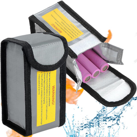 Saco de segurança Lipo para modelo de avião, fibra de vidro retardante de chamas com alta resistência à temperatura, saco de armazenamento de baterias de polímero de lítio para telefones celulares
