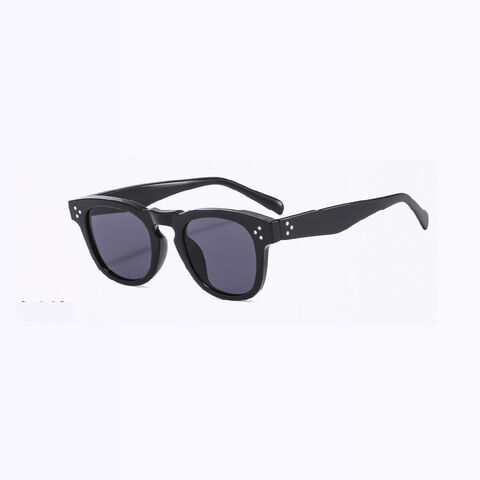 Lunettes de soleil rondes avec logo personnalisé de Wenzhou, monture en plastique, unisexe, haute qualité, lunettes de soleil de fête avec protection UV400, OEM disponible for sale at factory direct price