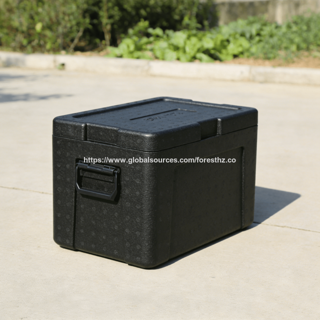 صندوق تبريد معزول أسود EPP، تخزين متين لتوصيل الطعام، استخدام تجاري ومنزلي محمول for sale at factory direct price