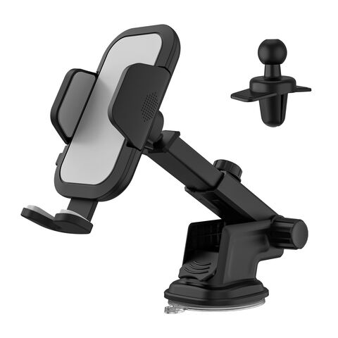 Support de téléphone portable 2-en-1 pour voiture, console centrale, ventilation, pare-brise, navigation sécurisée, vente en gros, fabrication directe usine