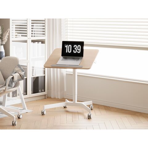 Tabletop Fully Foldable Gas Lift Height Adjustable Desk (Aluminum Foot) for sale at factory direct price