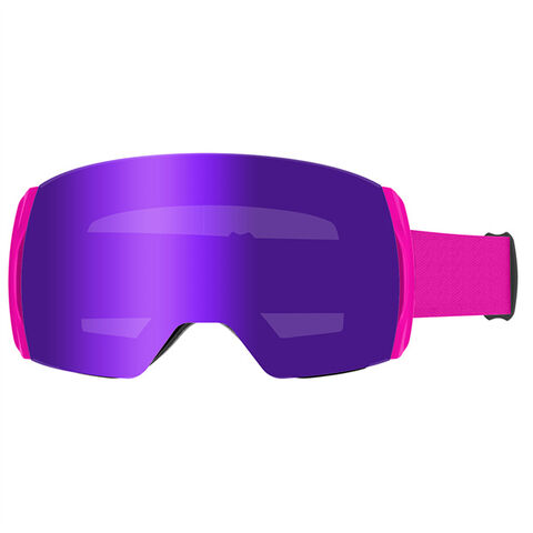 Masque de ski sans monture avec grand écran magnétique anti-buée anti-UV pour sports de plein air, ski et alpinisme for sale at factory direct price