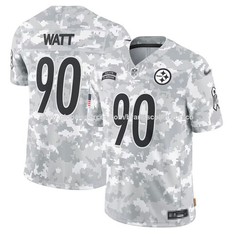 Factory Direct High Quality China Wholesale Men s Pittsburgh Steelers T.j. Watt Arctic Camo 2024 Salute To Service Limited Rugby Jersey American Football Uniform Wholesale 2.99 from Yiwu Zhimu