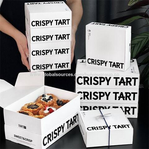 Lebensmittelboxen Kundenspezifisch bedruckte Bäckerei Cupcake Papierbox Lebensmittelqualität Weiße Donut Papierbox Brot Gourmet Dessert Verpackung Papier Geschenkbox