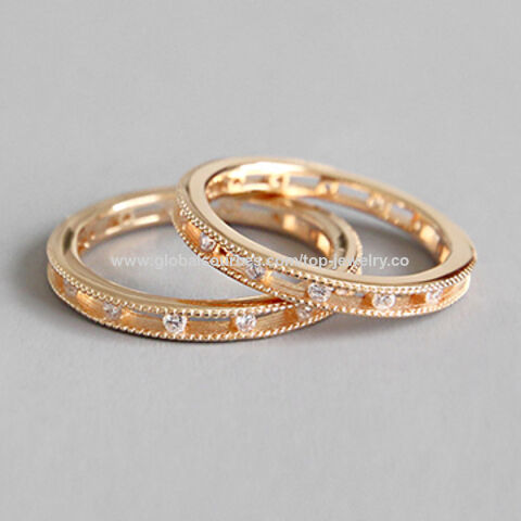 Anillos de plata de ley dorada de lujo, personalizables, con auditoría BSCI, L'oreal, Disney, Sedex, ISO9001