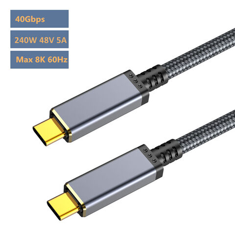 USB-IF-zertifiziertes USB4 40Gbps 240W 5A 8K Datenkabel für Thunderbolt 4/MacBook/Dockingstation/SSD