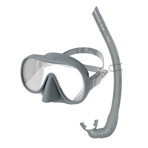Direktverkauf ab Werk: Tauchmasken-Schnorchelset mit abnehmbarem Silikon-Atemschlauch, Taucherbrille und Schwimmbrille für Erwachsene