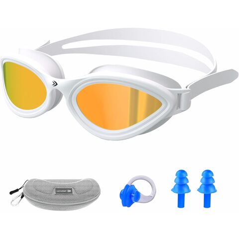Gafas de Natación para Adulto - Gafas de Natación Espejadas/Polarizadas con Protección Antivaho UV 10x para Hombres, Mujeres y Jóvenes (9+) for sale at factory direct price