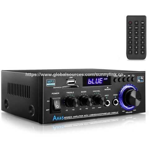 AK45 Stereo Audio Amplifier, 2 Channel Audio Stereo Receiver Wireless Bluetooth 5.0 Power Amplifier for Home audio system for sale at factory direct price