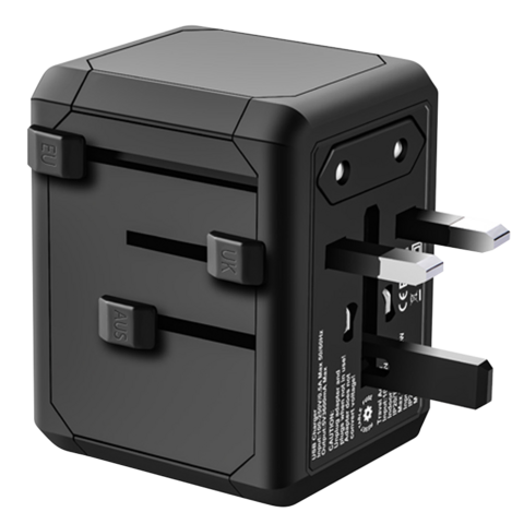 سعر المصنع OEM/ODM لعام 2024 مع محول سفر عالمي، 4 أنواع من المقابس ومنفذ USB-C للساعة for sale at factory direct price