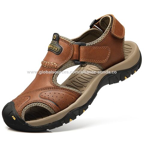 Lässige Herren Sandalen, braun, europäische Sandalen, Herren Wandersandalen