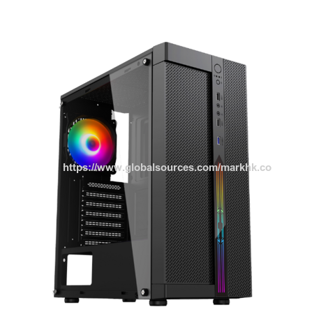 OEM GAMING COMPUTER CASE, Gaming ATX Mid-Tower Computer Case with Front Panel RGB Button, USB 3.2 Type-C and 2X USB 3.0 Ports.