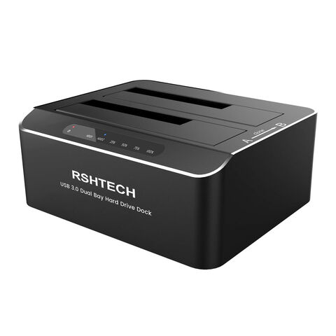 Doubles dock fait sur commande de disque dur de SATA de baie d'USB 3,0 pour 2,5 "et 3,5" disque for sale at factory direct price