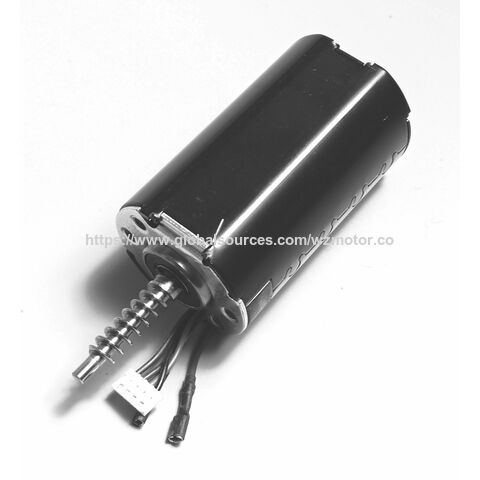 Kundenspezifischer CF090 12V 50W DC-Motor, OD: 36,8 mm * 34 mm (H) * 60,4 mm (L) flache Bauform, Gehäuse mit schwarzer Pulverbeschichtung, vielfältige Anwendungsmöglichkeiten