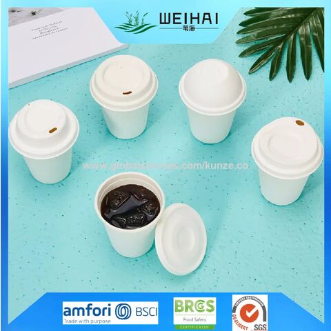 Bagasse Paper Cup Disposable Paper Cup Coffee Tea Hot Drink Cup ...