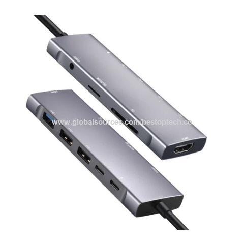 9-in-1 USB Typ C Hub Adapter 4K HDTV SD Kartenleser USB 3.0 Hub mit Ladeanschluss Dockingstation für MacBook Pro Hub for sale at factory direct price