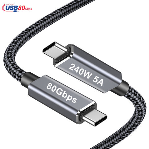 Nuevo Cable de Datos USB4 Gen4 de 80 Gbps y 16K a 60Hz con Certificación USB-IF de Súper Velocidad, Compatible con Thunderbolt 5
