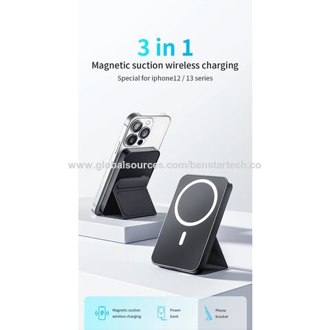 BulkBuyChinaWholesaleFactorySupplyCustomPortableWirelessMagneticPowerBankWithFoldableHolderStablyPd20wFastChargingPowerBanksForMobile$4.41fromShenzhenBenstartechElectronicsCo.Limited|Globalsources.com