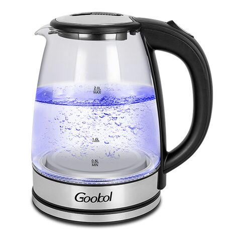 Hervidores de Agua Eléctricos de Cristal de 2.0L para Cocina, Tetera Eléctrica de Cristal con Luz LED for sale at factory direct price
