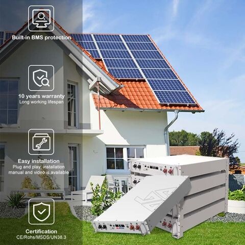 51.2v 5.12kwh Energy Solar Battery Pack Rechargeable Solar Lifepo4 ...