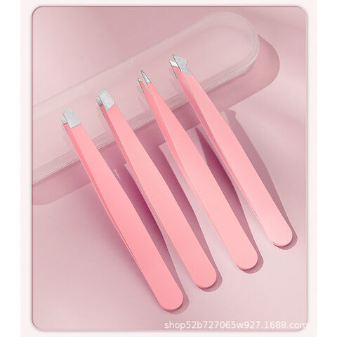 Professionelle Edelstahl Pinzetten zum Zupfen von Augenbrauen, Bart und Trimmen der Augenbrauen. Doppellidband. for sale at factory direct price