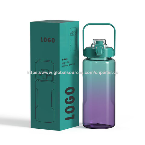 0,5-Gallonen-/64-oz-Trinkflasche aus Kunststoff mit Griff, auslaufsicher, BPA-frei, 2-Liter-Sportwasserkanne für Fitnessstudio und Outdoor-Sportarten