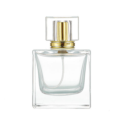 Fine Atomizer Crystal Perfume Bottles: Square Glass Bottles in 30ml 50ml and 100ml, Enhanced with Stylish Lids