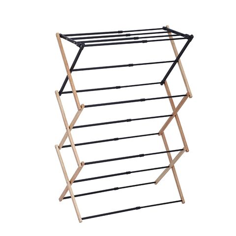 Kesing منشر غسيل تلسكوبي من الخيزران 4.8 متر 8 متر مساحة تجفيف منشر غسيل خشبي مع 13 قضيب