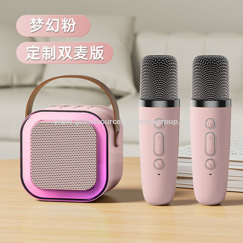 Microphone Karaoké K12 KTV avec Haut-Parleur Bluetooth sans Fil, Boîtier Vocal pour Conférences et Réunions, Mini Lumières Colorées, Audio RGB pour Animations