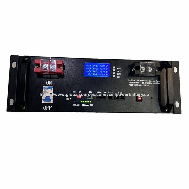 VCELL VP-LF24-200U Batería LiFePO4 25.6V 200Ah 5.12KWH con BMS Inteligente para Almacenamiento de Energía, SAI