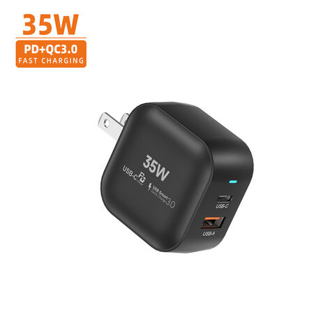 Cargador Doméstico Mini 2 en 1 PD 20W de Carga Rápida de 35W, Suministro de Fábrica, Cargadores de 30W para Xaomi para Bancos de Energía