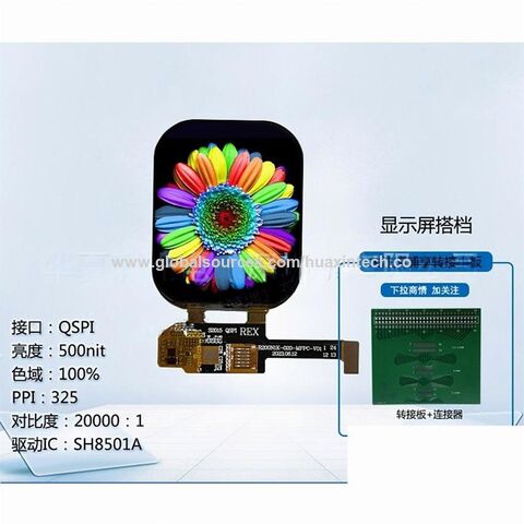 2.1 Inch Amoled Display, 240x960 Resolution, Qspi Interface, 500nits, Sh8501a - Expore China Wholesale Amoled and Amoled Screen, 2.1 Inch Amoled, Amoled Module | Globalsources.com