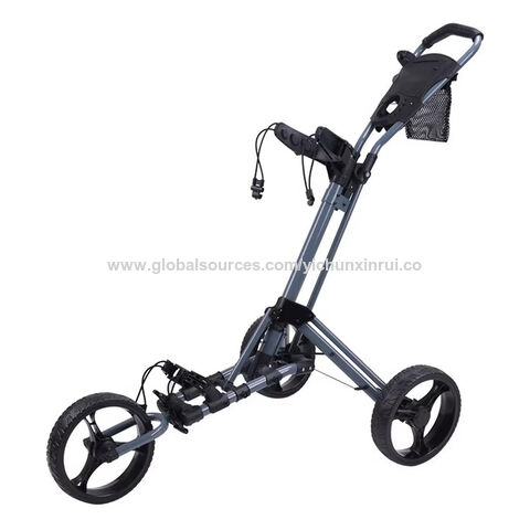 3 Wheels Portable Lightweight Multi-function Golf Trolley Cart With ...