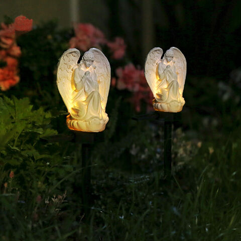 Luces Decorativas Solares de Ángel de Resina para Jardín Exterior, Luces LED Creativas para Patio, Adornos de Jardín, Luces Nocturnas for sale at factory direct price