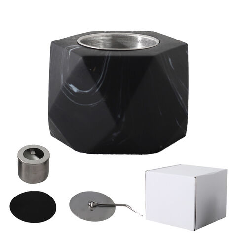 Mini lareira de mesa de concreto personalizada para interior e exterior, mini lareira portátil de álcool para mesa