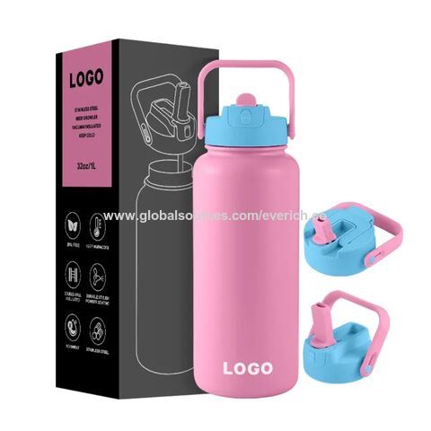 Vaso Térmico de Acero Inoxidable con Aislamiento al Vacío Everich, Nuevo Diseño de Tapa, 24oz 32oz, con Asa y Tapa para Viajes - Ideal para Mayoristas