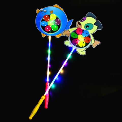2020 Custom LOGO flashing Mini LED glowing Windmill