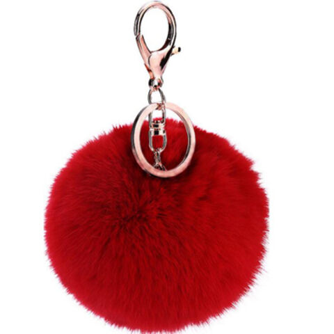 Bulk Buy China Wholesale Cute Rabbit Fur Ball Keychain For Bags ...