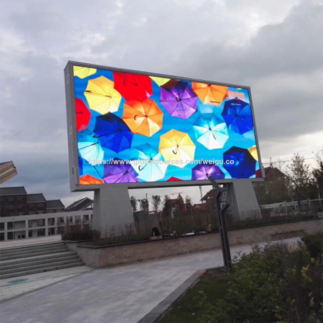 لوحات إعلانية LED خارجية، شاشات LED إعلانية تجارية، شاشة LED علوية، سطوع 6000cd/㎡