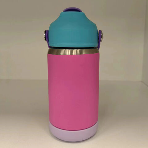 Garrafa Térmica Infantil de Aço Inoxidável 350ML, Boca Padrão, Garrafa de Água a Vácuo com Canudo