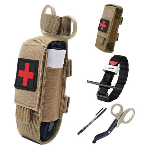 Bolsa Tática Molle para Torniquete, Kit de Armazenamento Médico de Trauma de Combate para EMT e Equipamentos de Primeiros Socorros