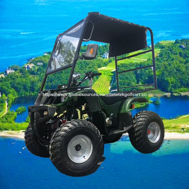 Novo Modelo 2024 Carrinho de Golfe a Gasolina Estilo ATV com Áudio, 1-2 lugares, SUPER ATV, Carrinho de Golfe a Gasolina para Jovens e Adultos for sale at factory direct price