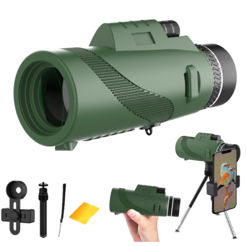 Telescopio Monocular Zoom Tube 10x de Alta Potencia, Impermeable, Alcance de Bolsillo para Adultos, Observación de la Vida Silvestre y Actividades al Aire Libre