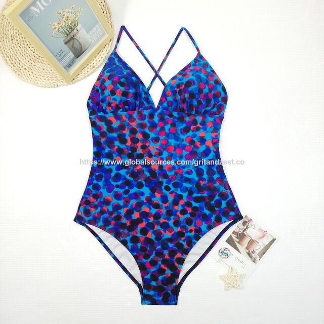 Monokini Feminino, Tecido Ecológico, Ombré, Tecido Reciclado, Alças Cruzadas, Totalmente Forrado - Fabricação e Venda por Atacado for sale at factory direct price