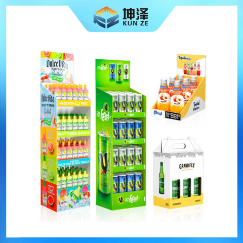 Pop Floor Displays Custom Display Racks Foldable Floor Carton Display ...