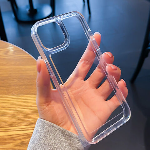 Funda rígida transparente para teléfono Apple, accesorios de protección contra golpes